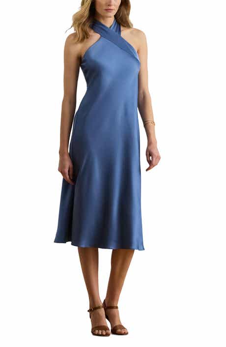 Hammered Satin Cocktail Dress