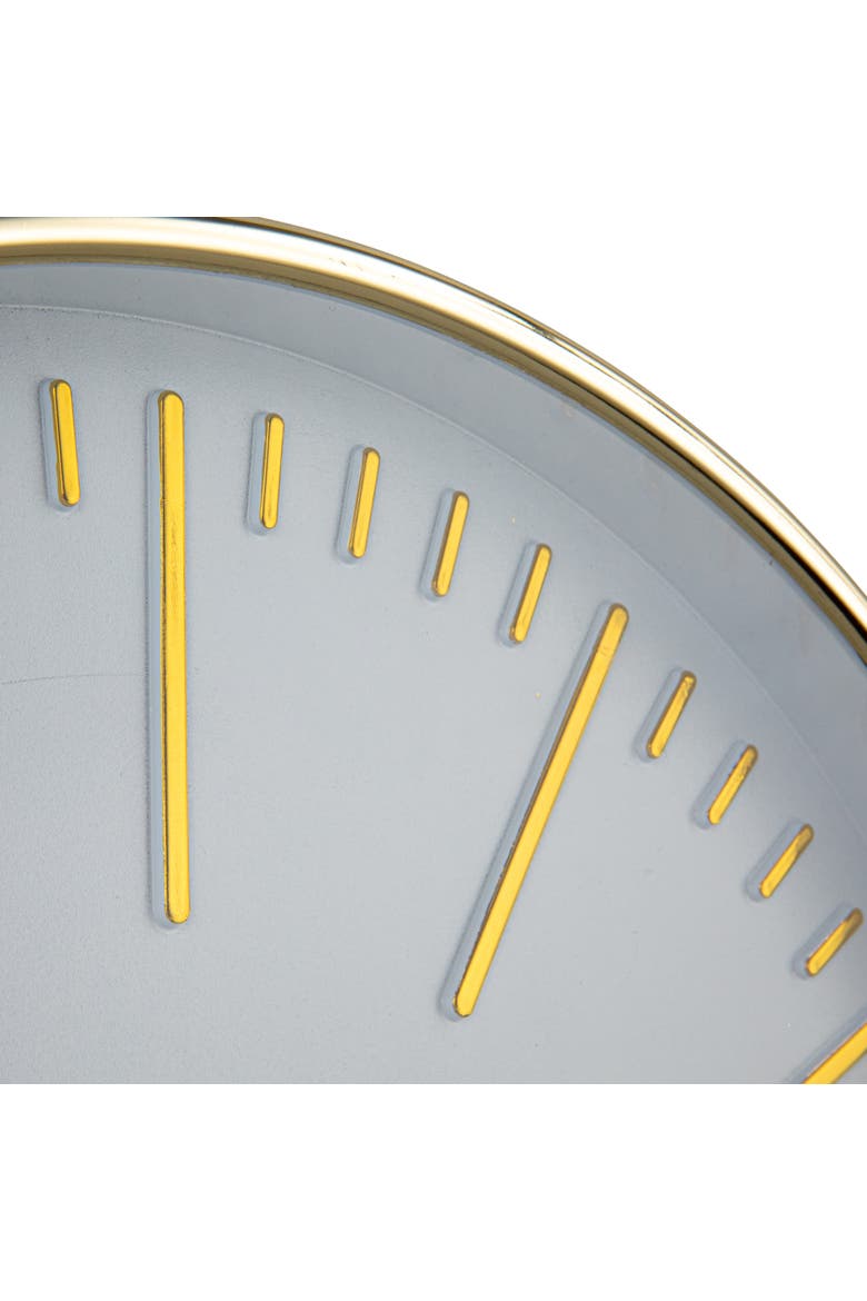 Minimalist Aura Wall Clock, White and Gold, Alternate, color, White