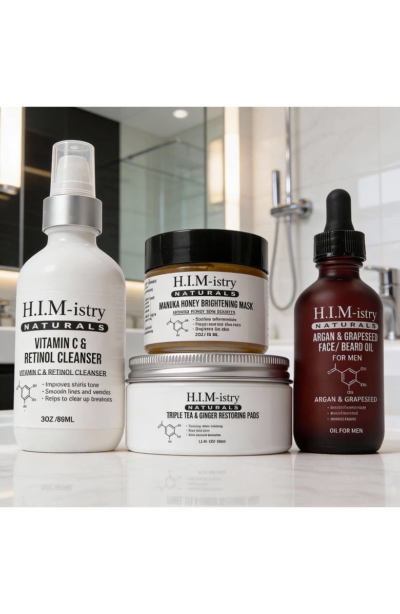 HIMistry Naturals Organic Beard Facial Protocol Set, Alternate, color,