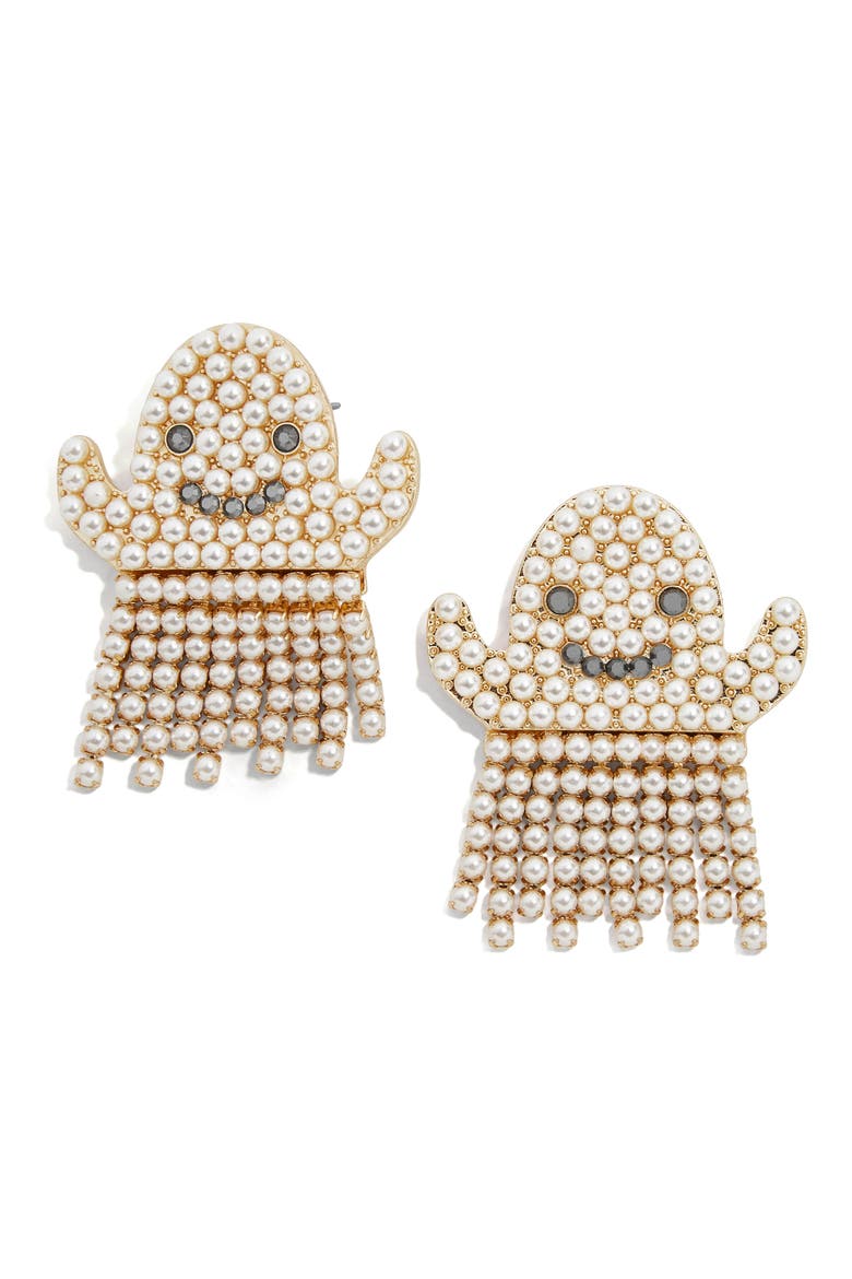 Ghost Fringe Earrings, Main, color, WHITE