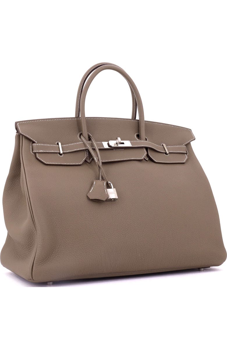 Pre-Owned Hermes Birkin Handbag Grey Togo with Palladium Hardware 40, Alternate, color, Etoupe