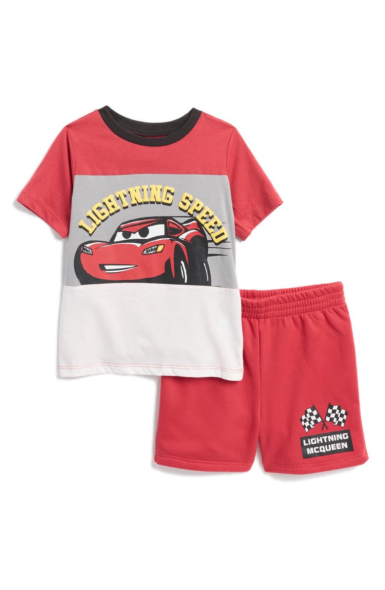 Happy Threads Kids' Cars T-Shirt & Shorts Set, Main, color, 