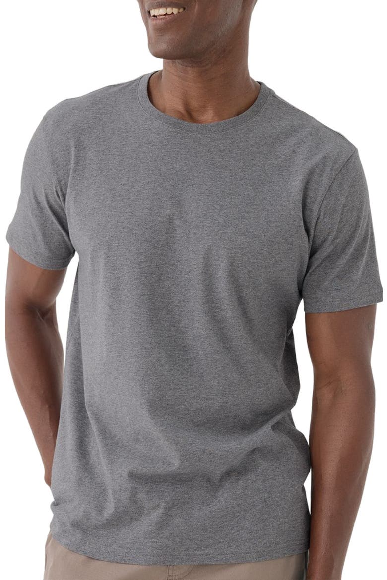 Organic Cotton Softspun Crew Neck Tee, Main, color, Medium Grey Heather