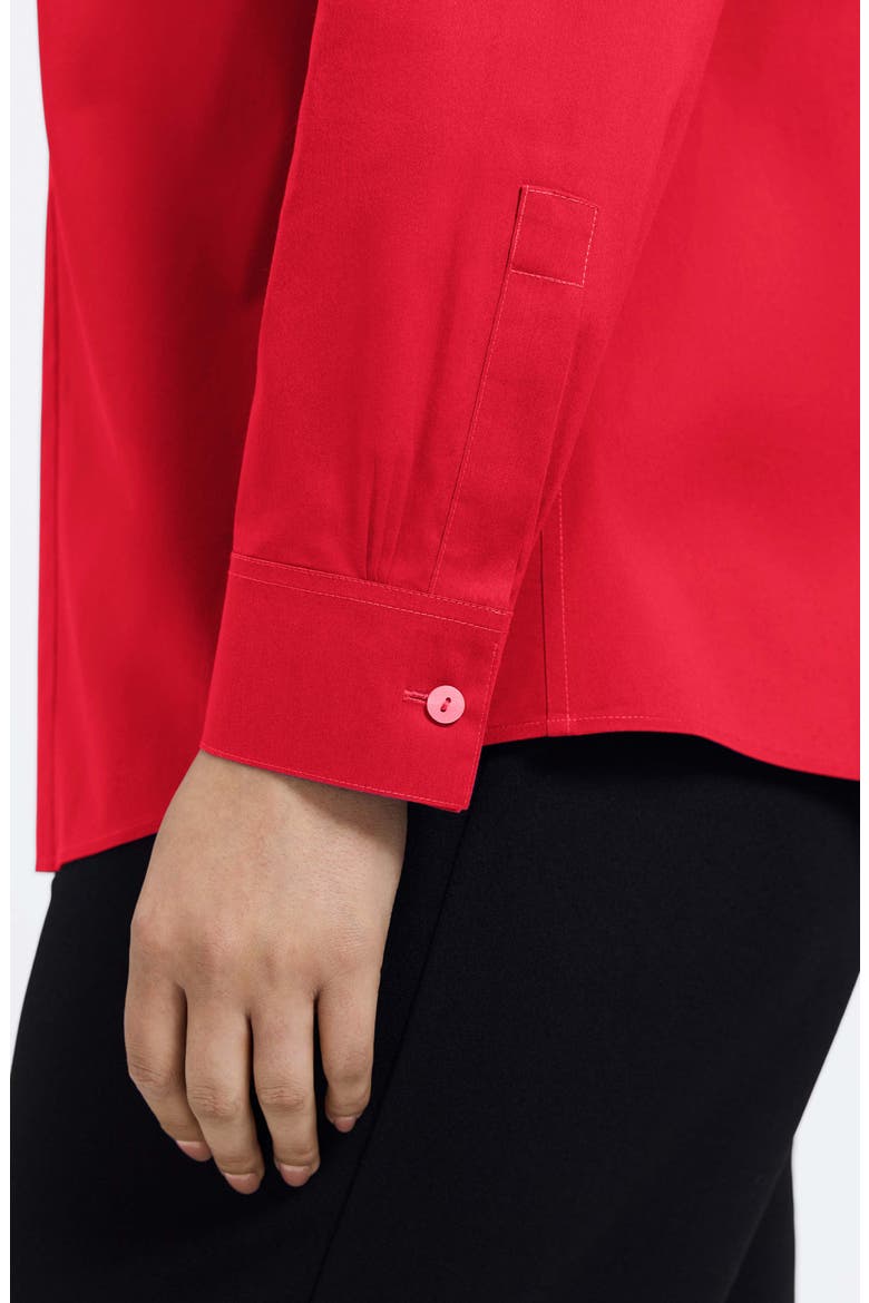 June Non-Iron Stretch Cotton Blend Button-Up Shirt, Alternate, color, SIMPLY RED