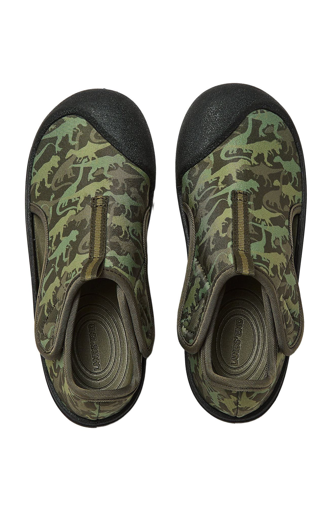 Lands' End Kids Adventurer Water Shoes, Alternate, color, Olive Dino Camo