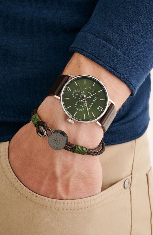 Ted Baker Phylipa Multifunction Leather Strap Watch & Bracelet Set, 41mm In Silver