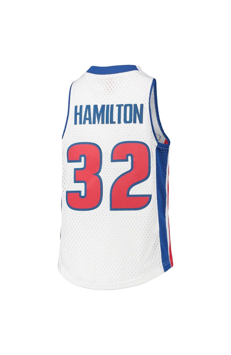 Mitchell & Ness Youth Mitchell & Ness Richard Hamilton White Detroit Pistons 2003/04 Hardwood Classics Swingman Jersey, Alternate, color, White