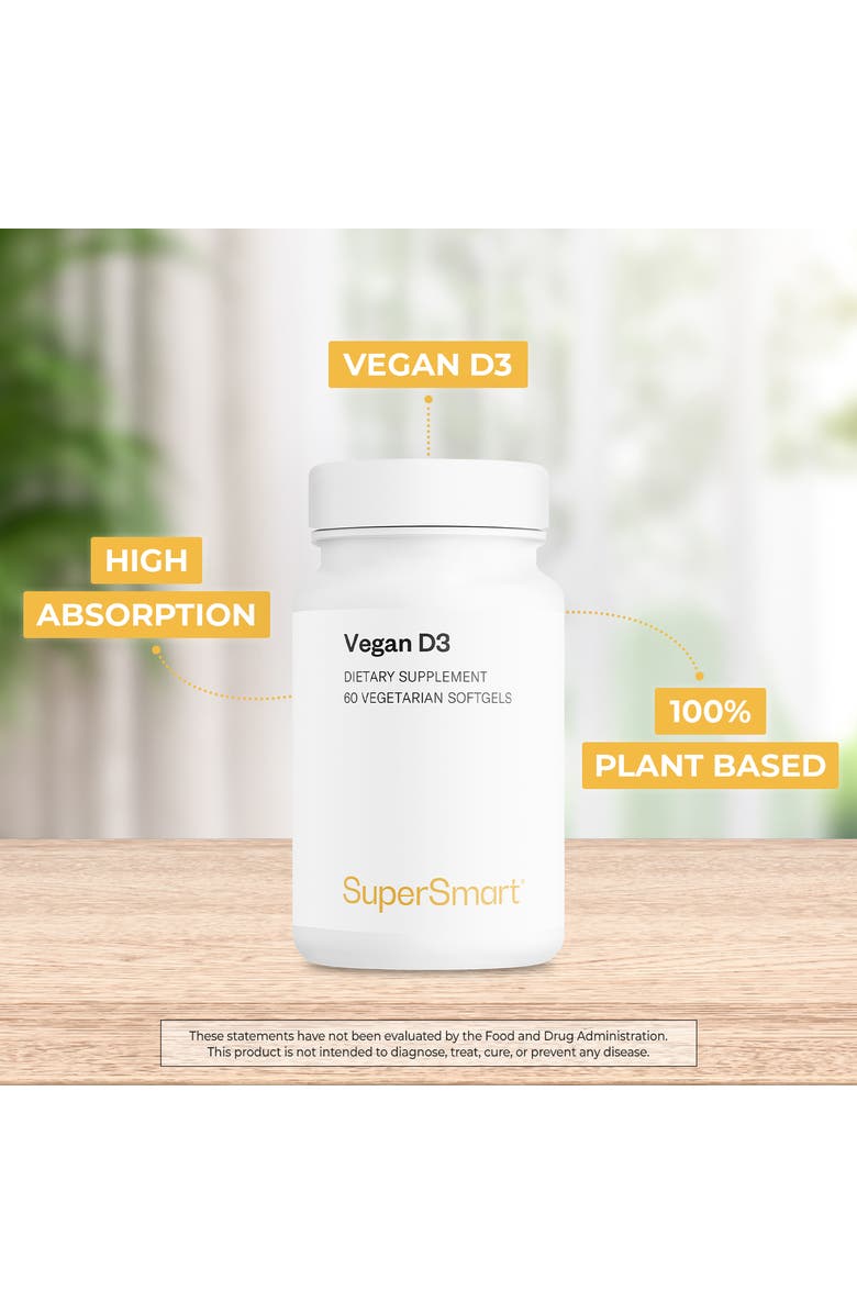 SuperSmart Vegan Vitamin D3 5000 IU, Alternate, color, 