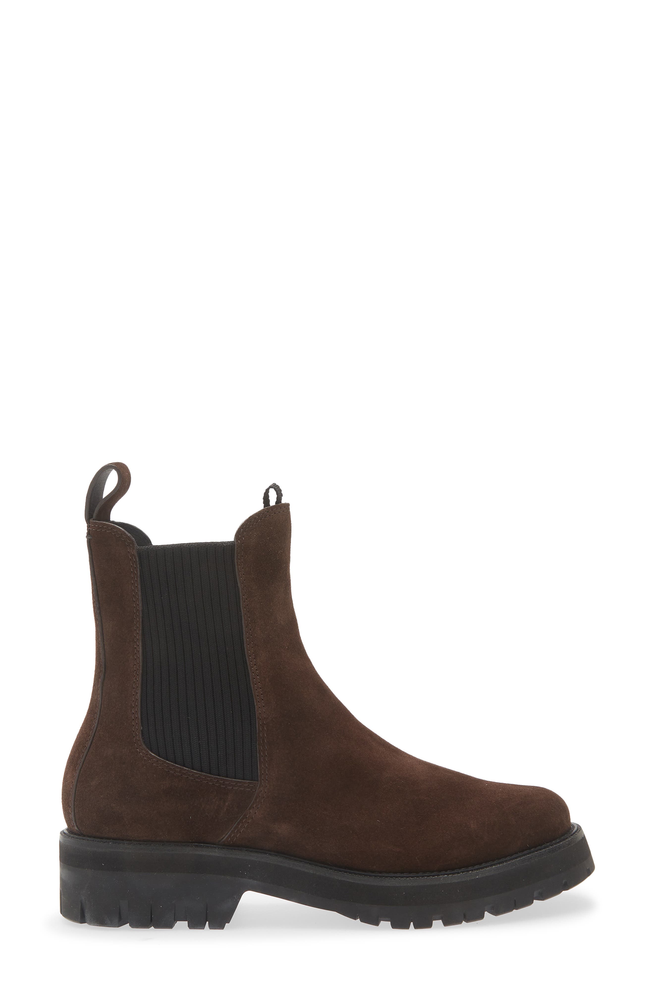 Corey Lug Sole Chelsea Boot, Alternate, color, BROWN SUEDE