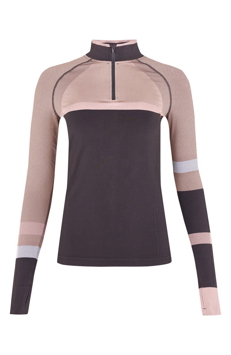 Sweaty Betty Athlete Seamless Half Zip Workout Top, Alternate, color, 