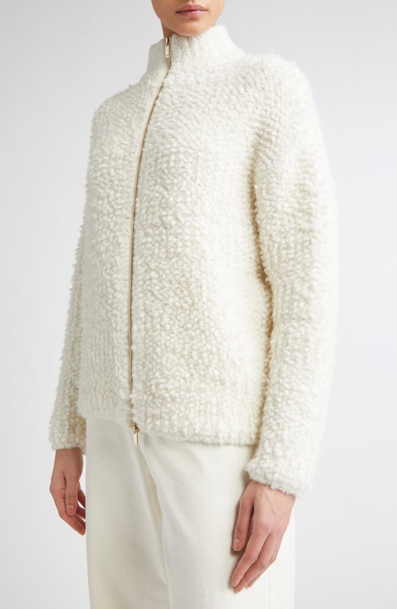 Max Mara Studio Oggetti Fleece Jacket, Alternate, color, White