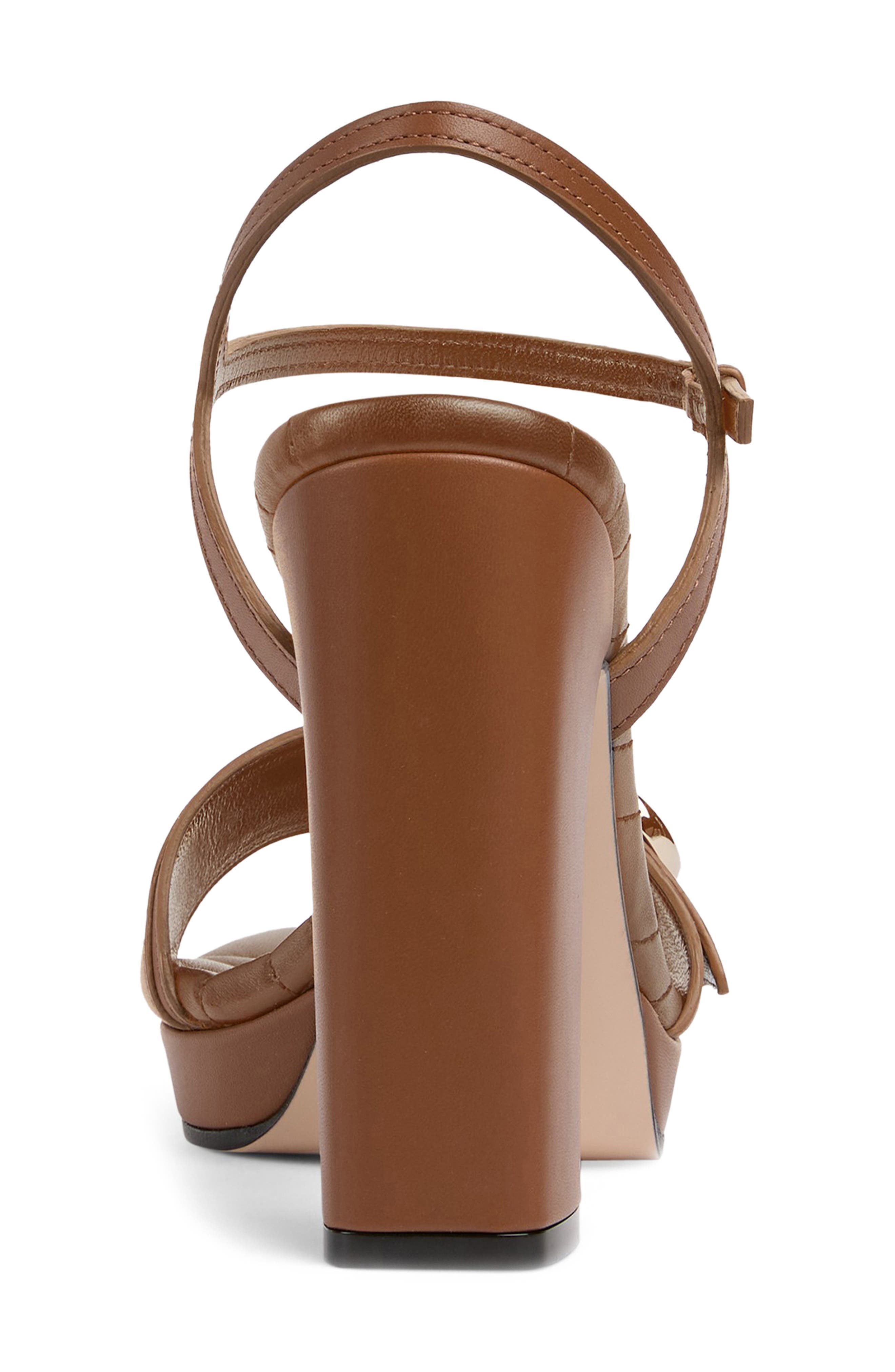GG Platform Sandal, Alternate, color, BROWN