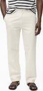 MANGO Cotton & Linen Straight Leg Jeans