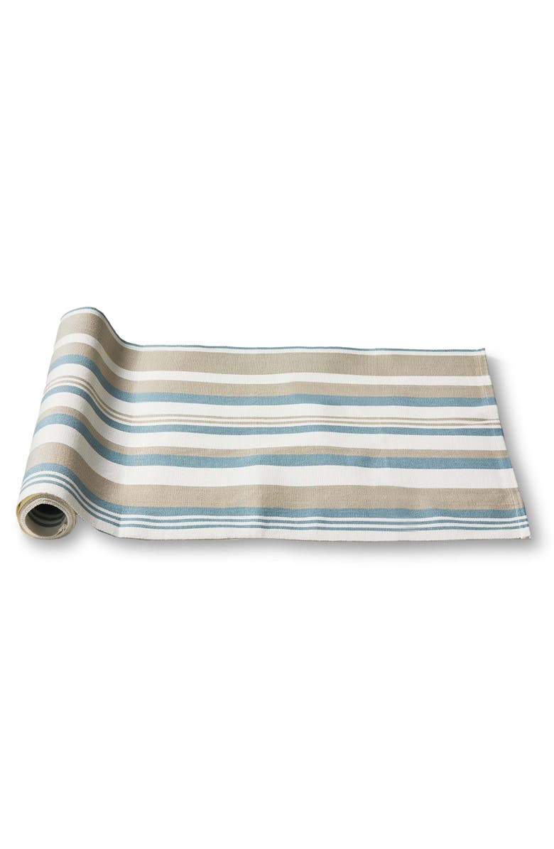 tag Clearwater Stripe Cotton Table Runner Multicolor Summer Design, Main, color, 