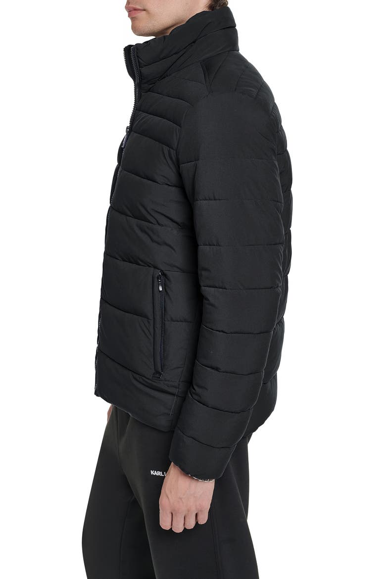 Quilted Midweight Puffer Jacket, Alternate, color, BLACK