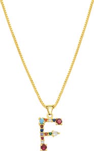 Adornia CZ Initial Pendant Necklace