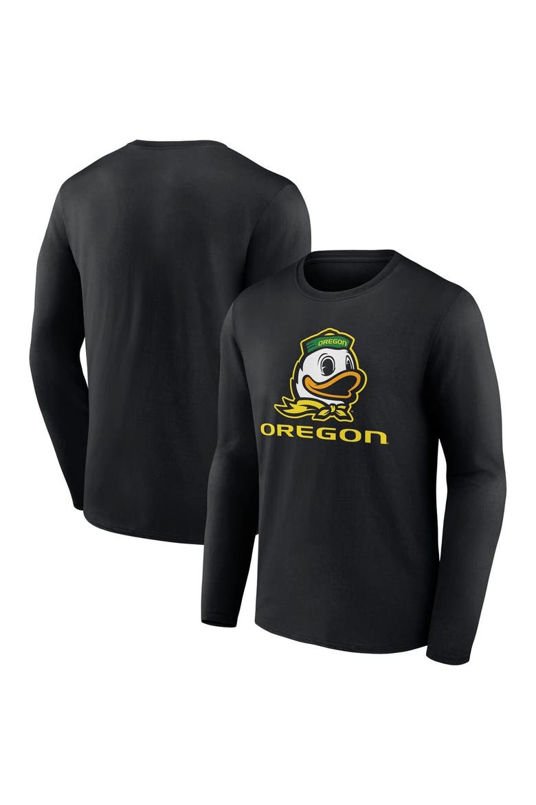 Men's Fanatics Black Oregon Ducks Team Lockup Long Sleeve T-Shirt, Main, color, Black