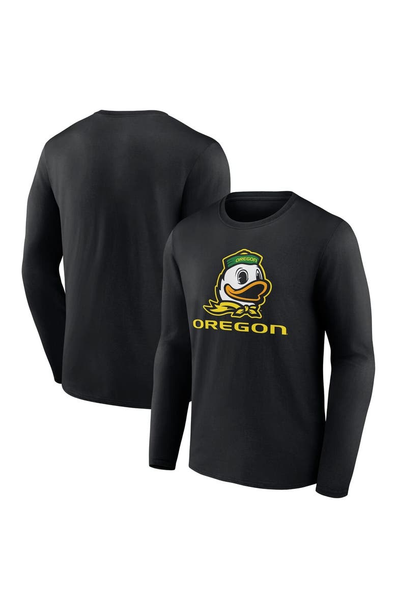 FANATICS Men's Fanatics Black Oregon Ducks Team Lockup Long Sleeve T-Shirt, Main, color, 
