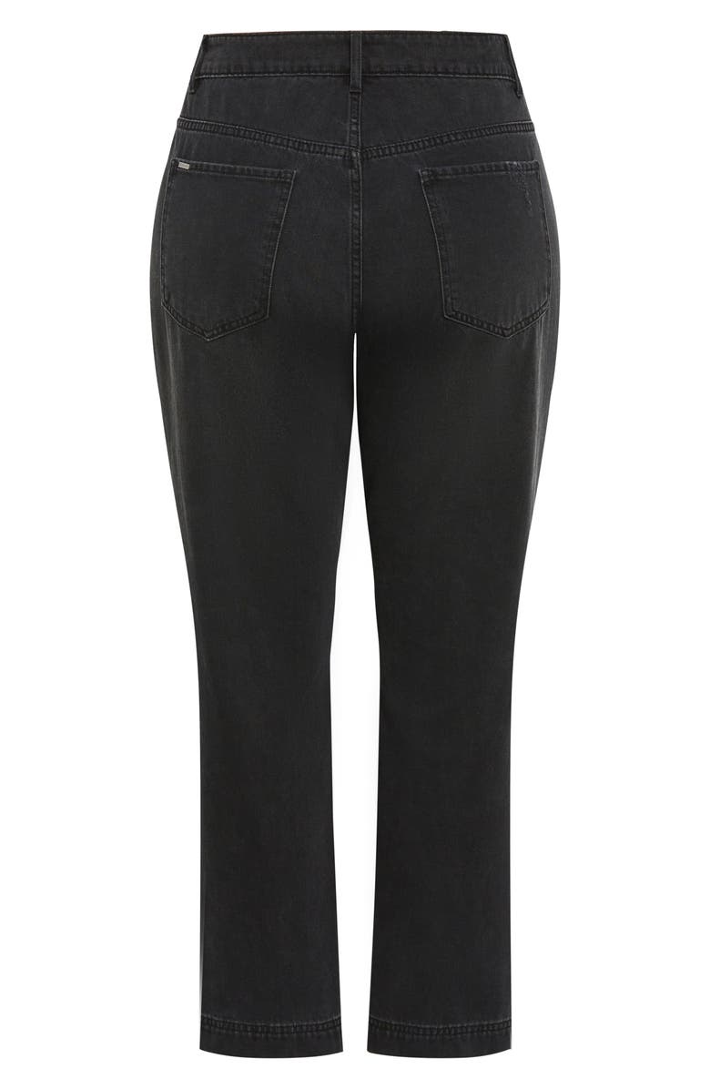 City Chic Kenia Straight Jeans, Alternate, color, Black Wash