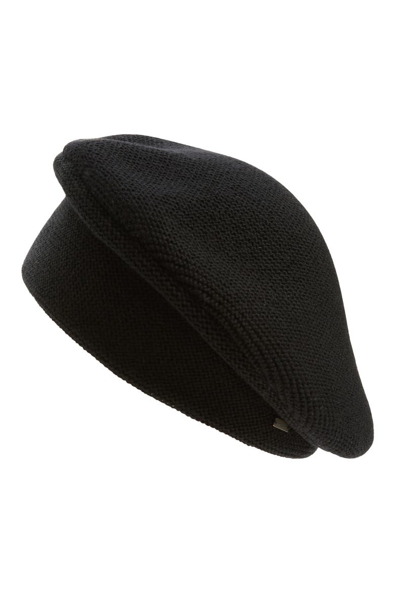Classique Wool Beret, Main, color, BLACK