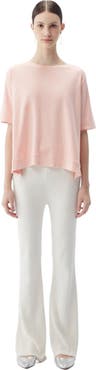 GOBI Mongolian Cashmere Box-Cut Cotton Silk Cashmere Blend T-Shirt