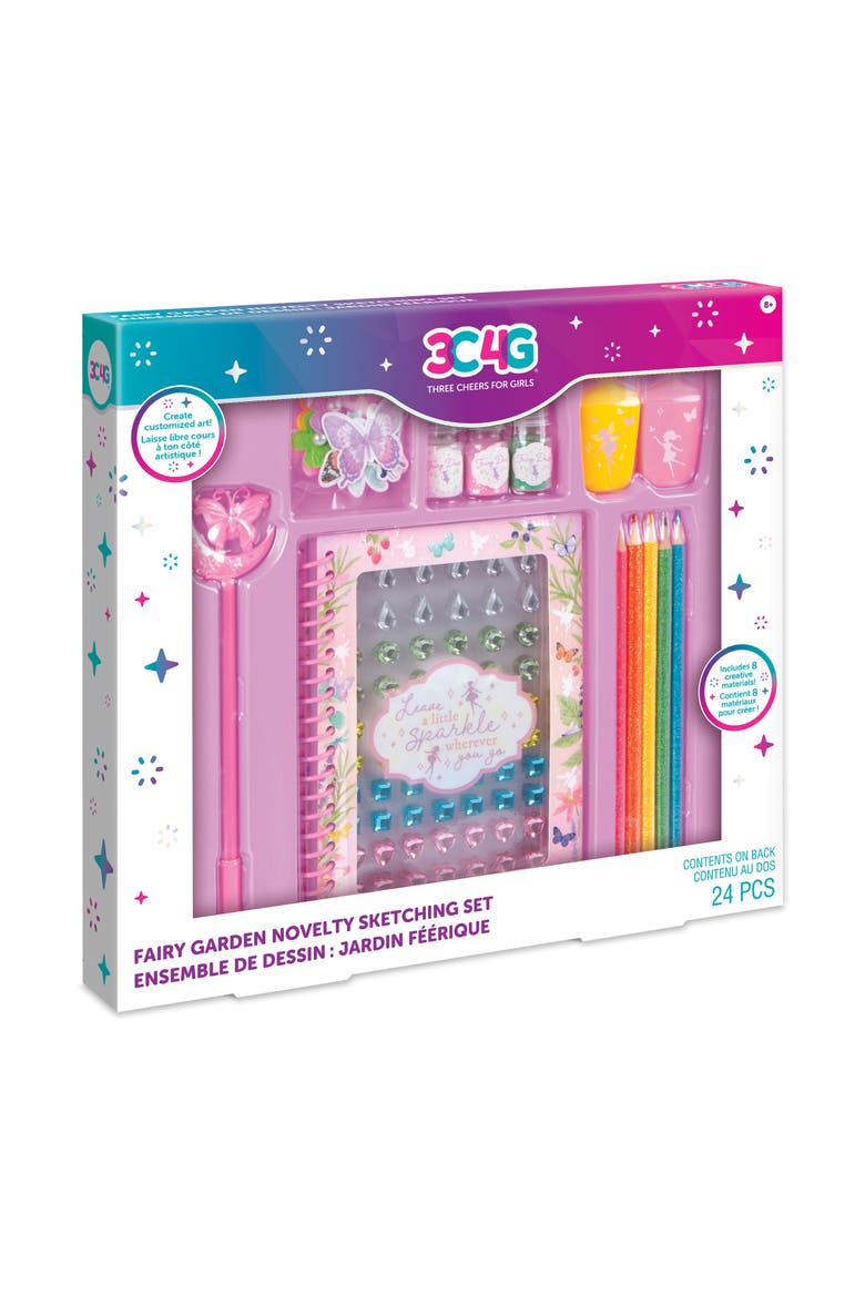 Fairy Garden Novelty Sketching Set, 24 pcs, Kids Ages 8+, Main, color, Multicolored