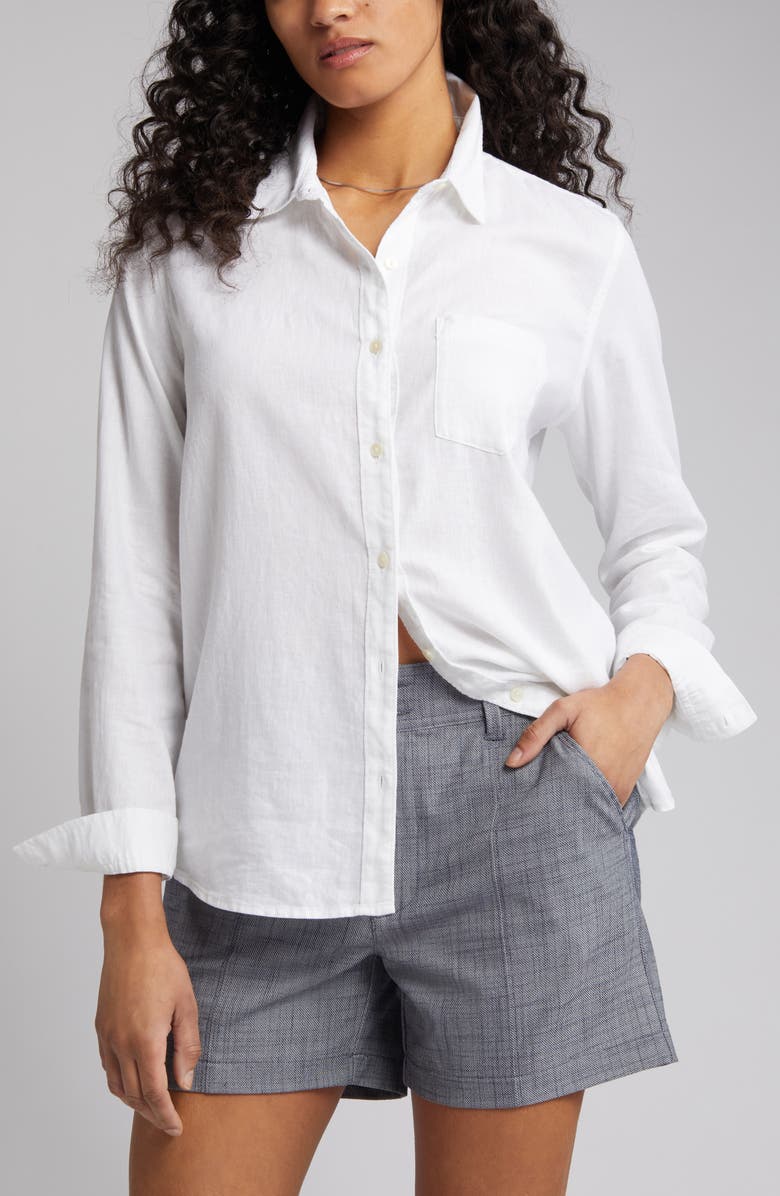 Caslon<sup>®</sup> Casual Linen Blend Button-Up Shirt, Alternate, color,
