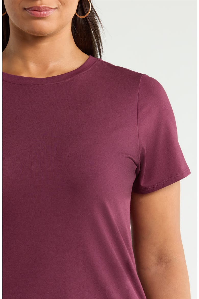 Crewneck T-Shirt, Alternate, color, BURGUNDY FIG