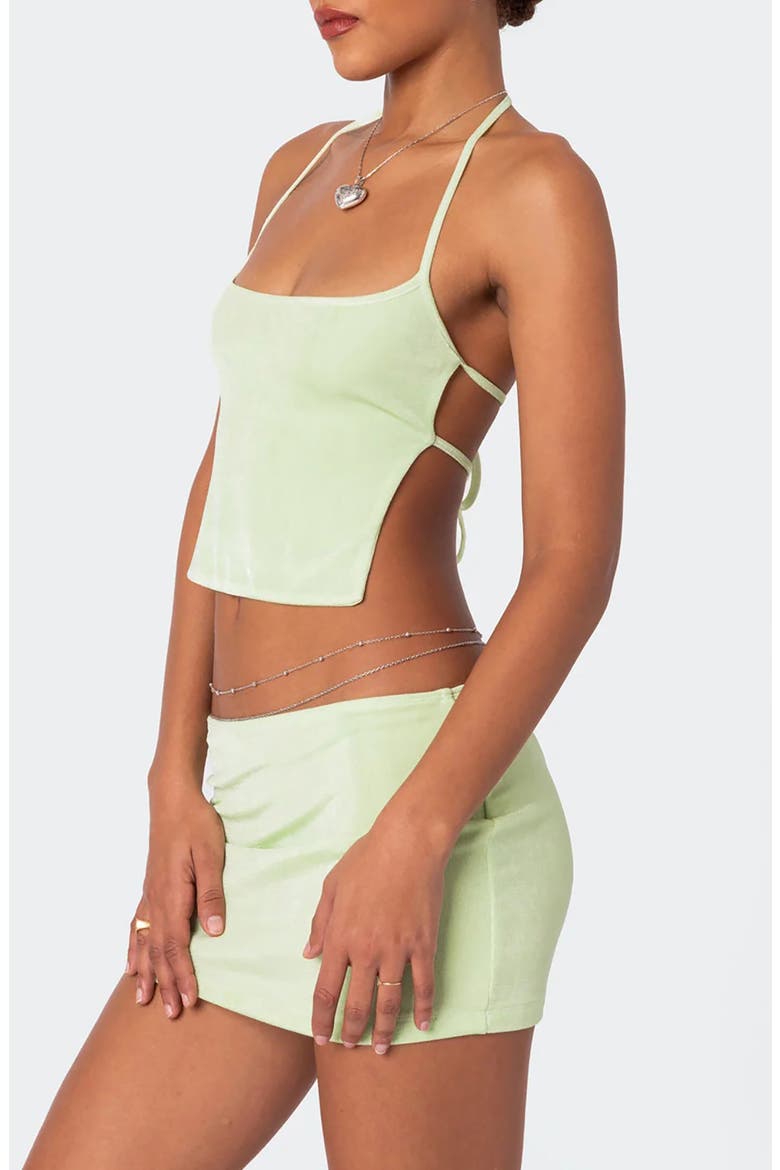 Keke Tie Back Halter Top, Alternate, color, SAGE