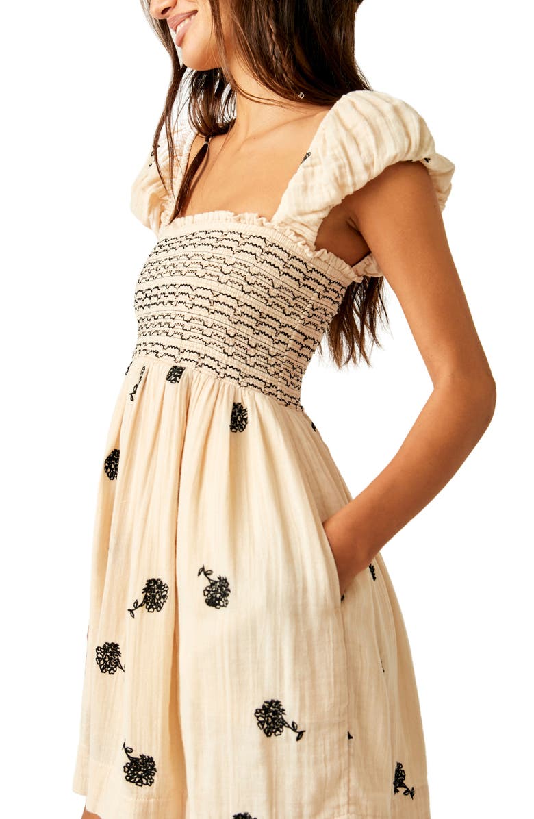 Free People Tori Floral Embroidered Minidress, Alternate, color, 