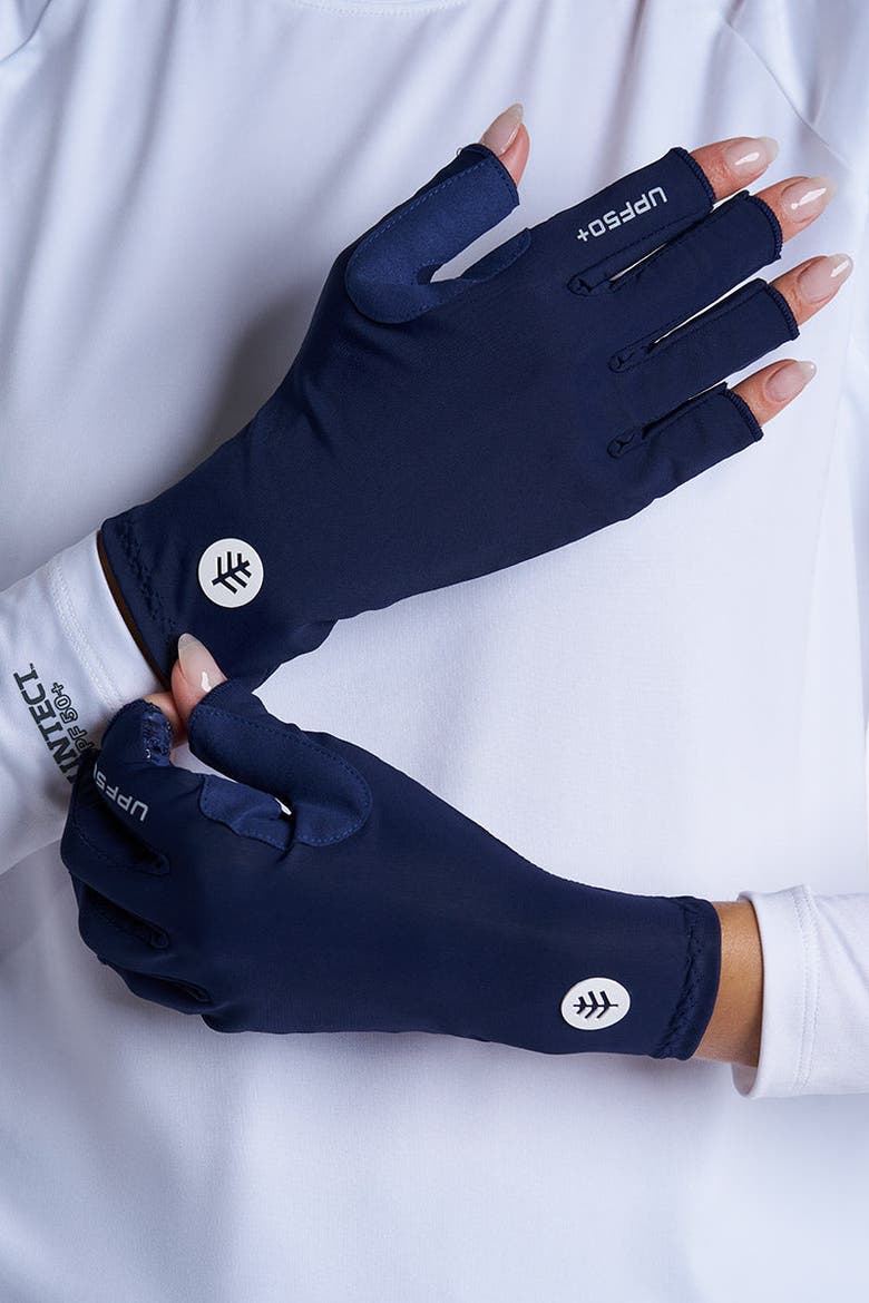 MaxShield Multi-Sport Gloves, UPF 50+ Sun Protection, Alternate, color, Navy
