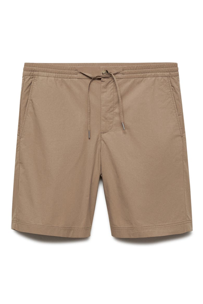 Drawstring Cotton Bermuda Shorts, Alternate, color, BEIGE