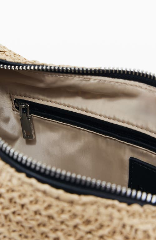 Desigual Straw Shoulder Bag In Brown
