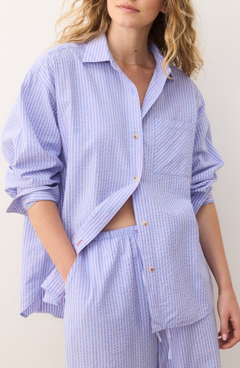 Marine Layer Gracey Stripe Button-Up Shirt, Main, color, 