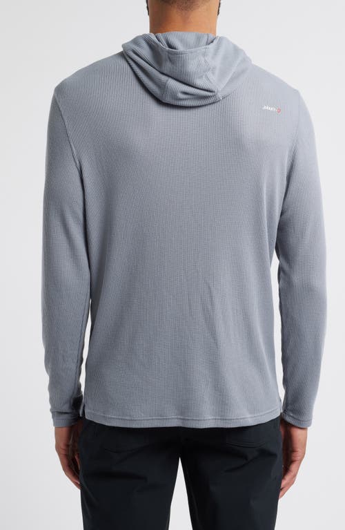 Johnnie-o Brinson Waffle Pullover Hoodie In Thunder