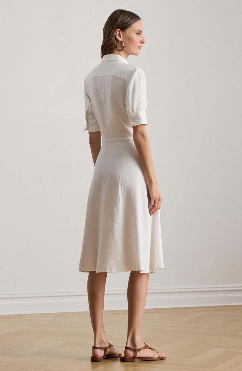 Lauren Ralph Lauren Wakana Linen Shirtdress, Alternate, color, White