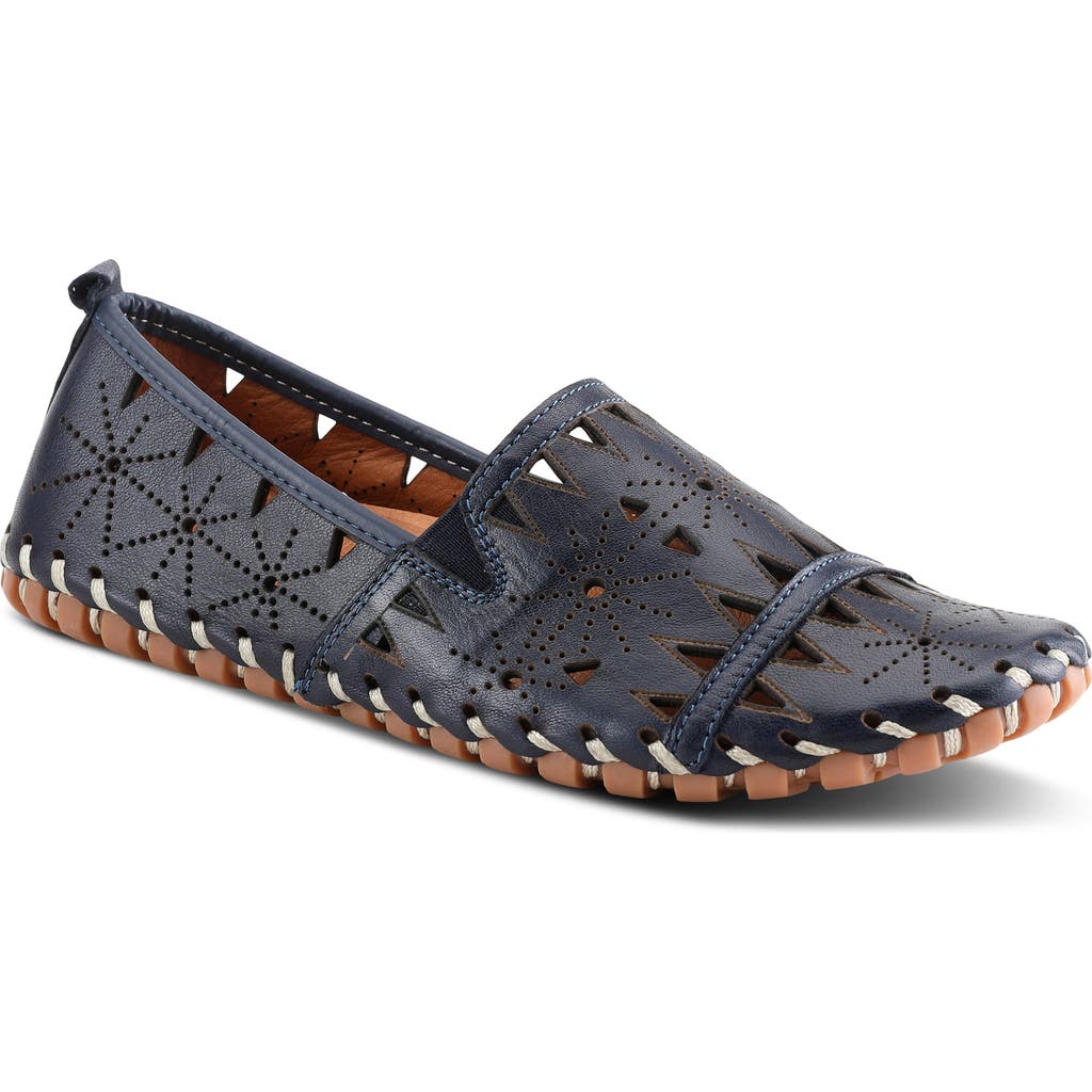Spring Step Fusaro Flat In Navy