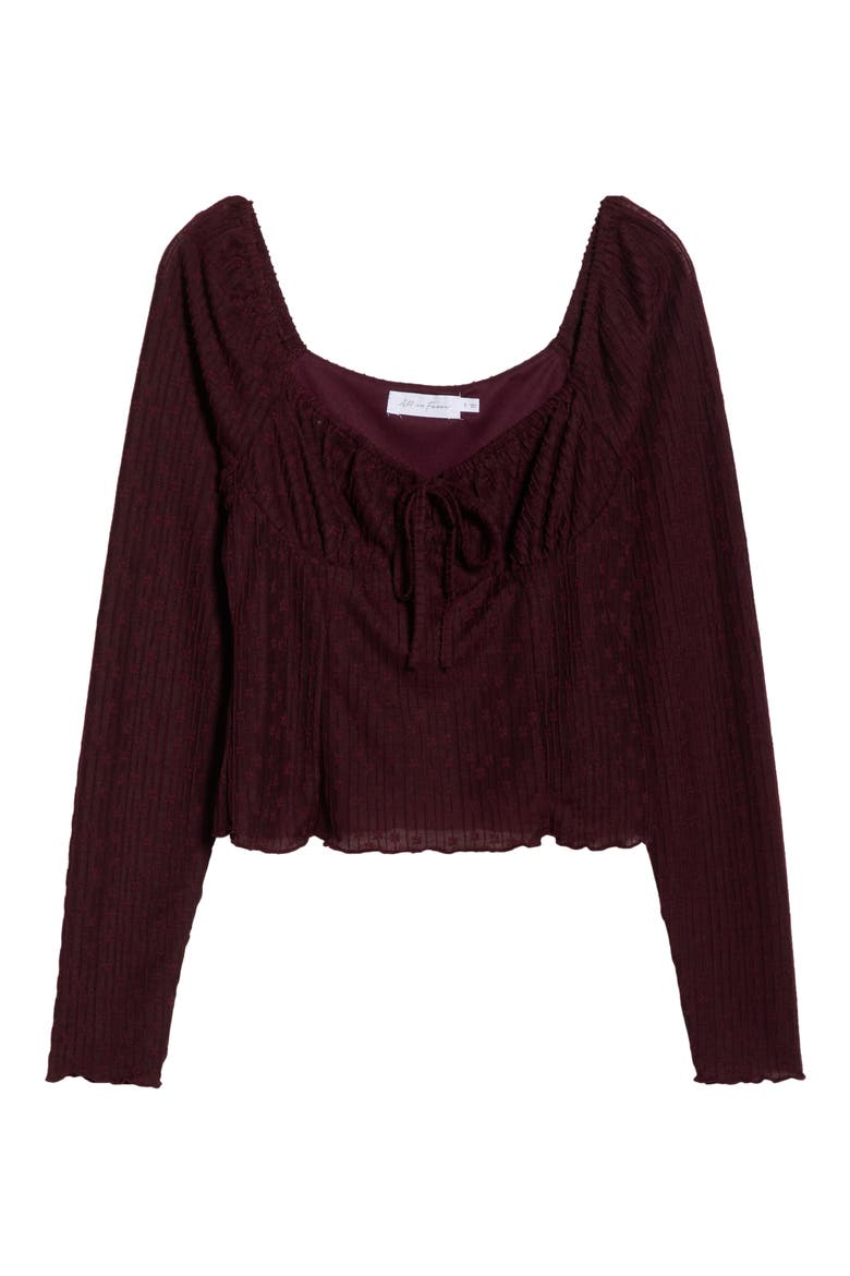 Lace Top, Alternate, color, WINE