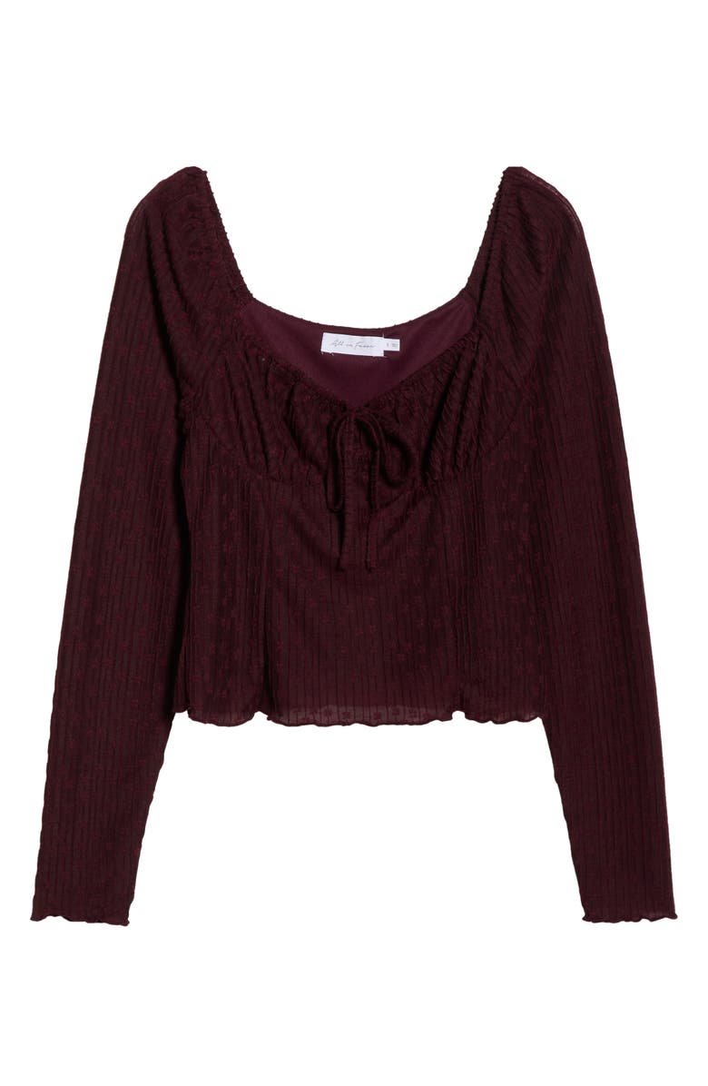 All in Favor Lace Top, Alternate, color, Wine