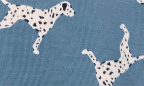 Eberjey Gisele Shortie Short Pajama Set In Dalmatian Faded Denim/ivory