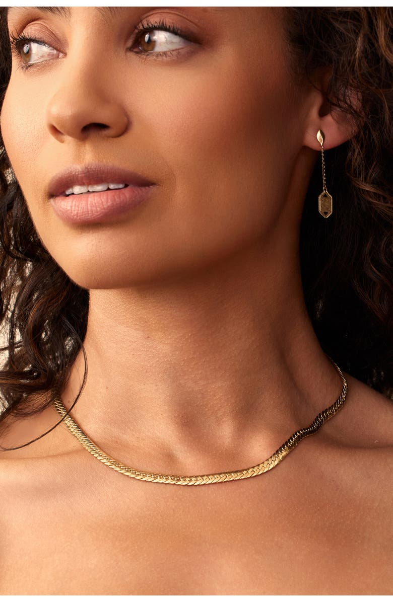 Oradina 14K Gold Anthem Drop Earrings, Alternate, color, Yellow Gold