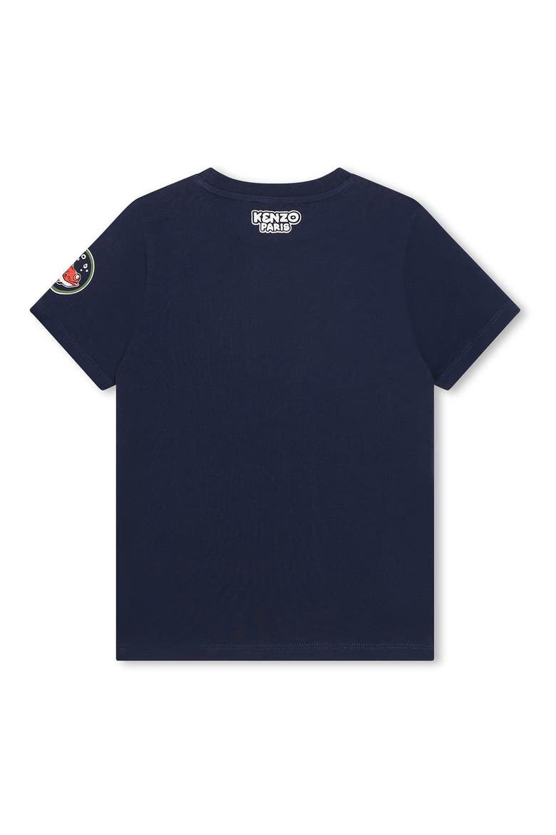 Kids' Retro Logo Organic Cotton Graphic T-Shirt, Alternate, color, NAVY
