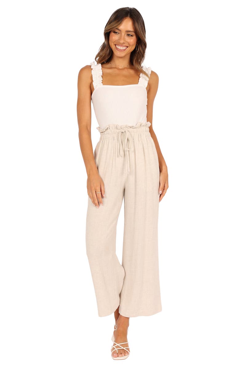 Petal & Pup Heidi Ruffle Strap Tank Bodysuit, Alternate, color, White