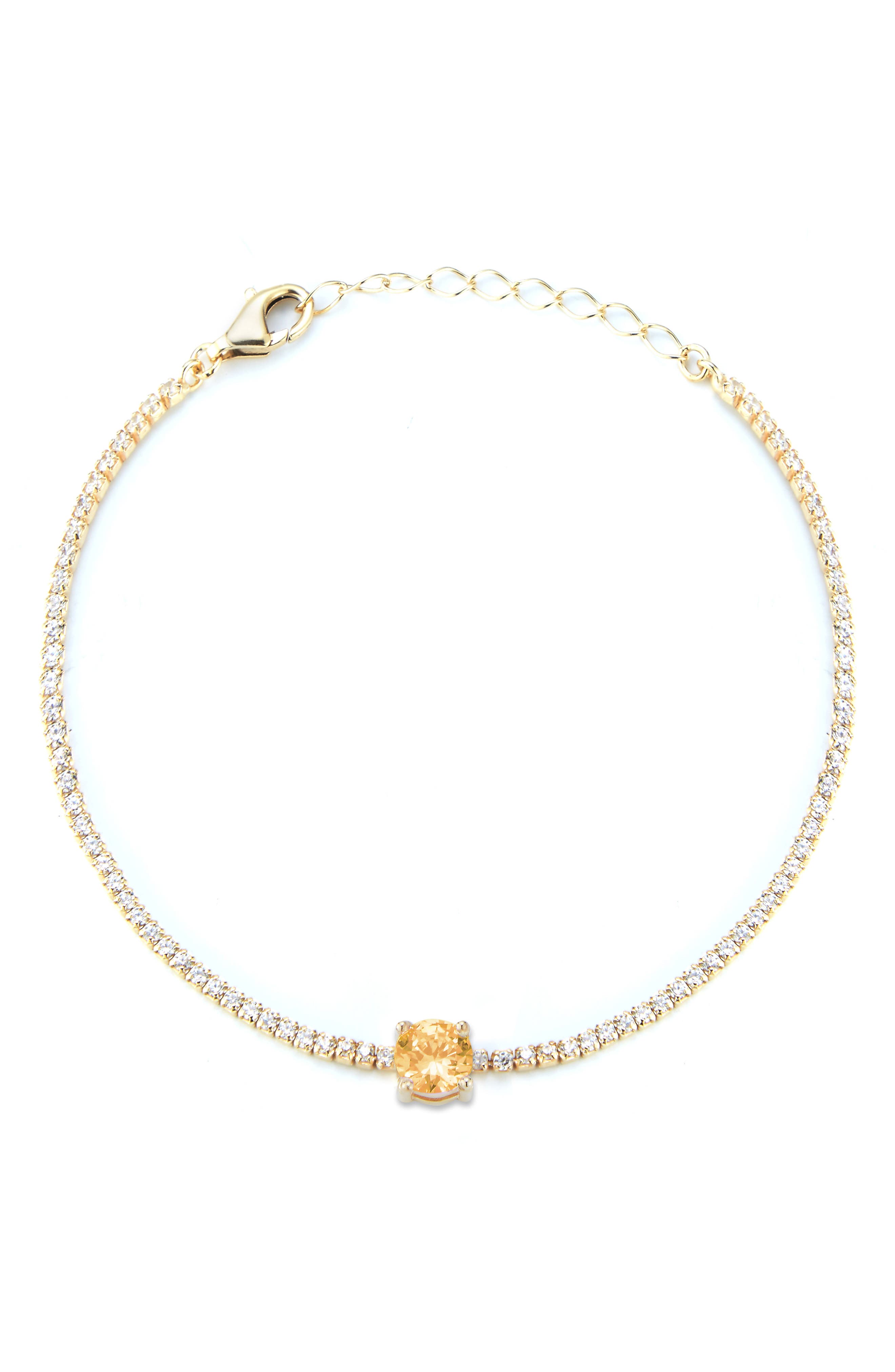 14K Gold Plated Cubic Zirconia Tennis Bracelet