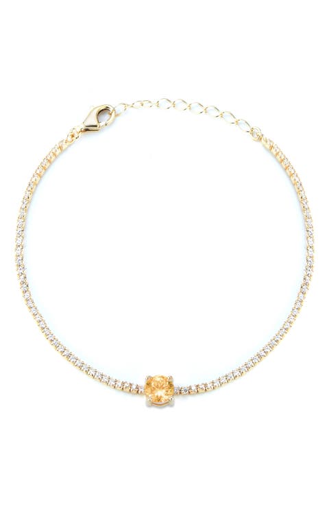 14K Gold Plated Cubic Zirconia Tennis Bracelet