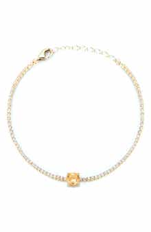 14K Gold Plated Cubic Zirconia Tennis Bracelet