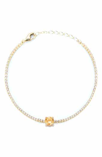 14K Gold Plated Cubic Zirconia Tennis Bracelet