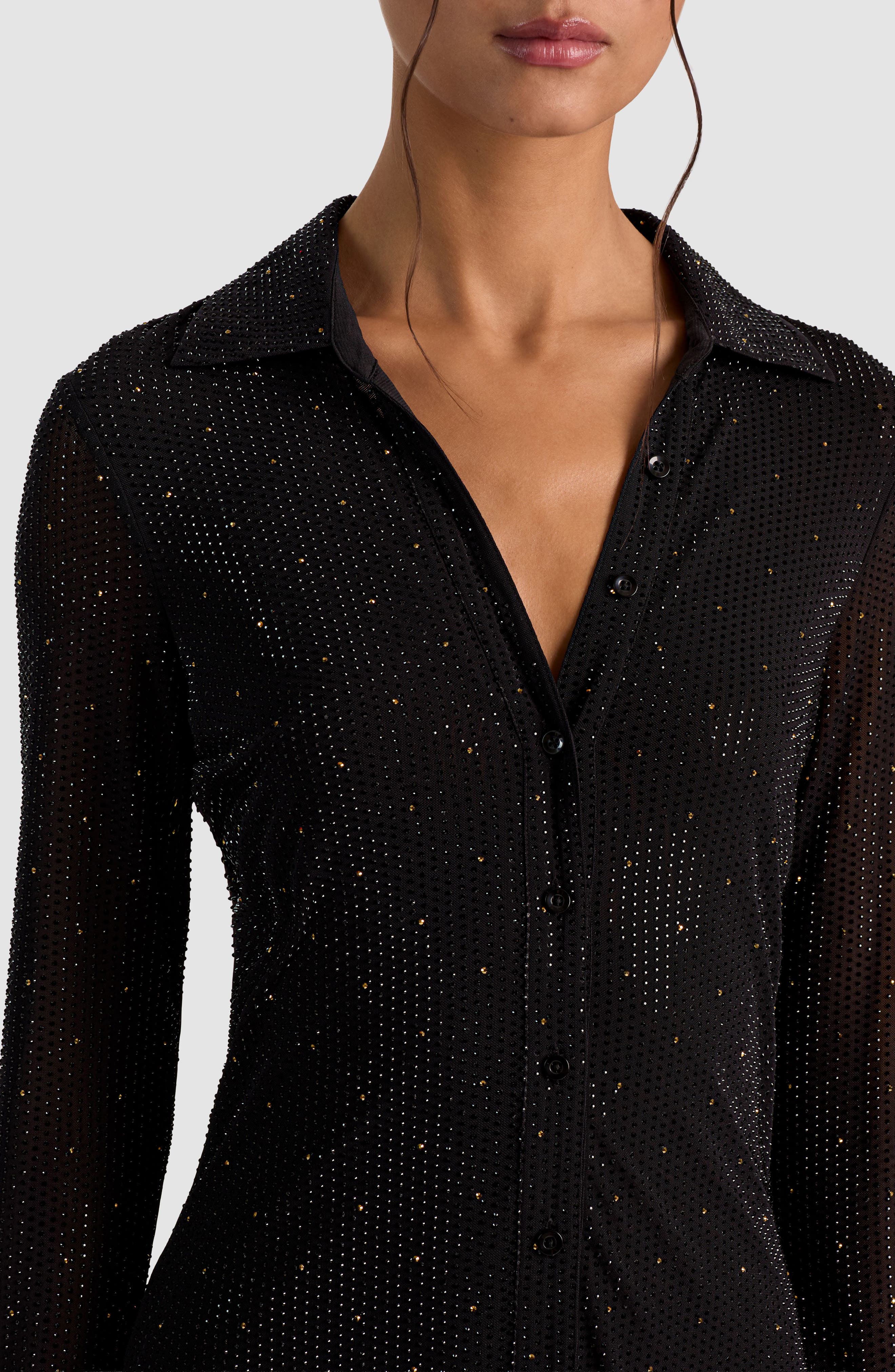 ALICE + OLIVIA Freya Fitted Embellished Minidress (Women) | Nordstrom