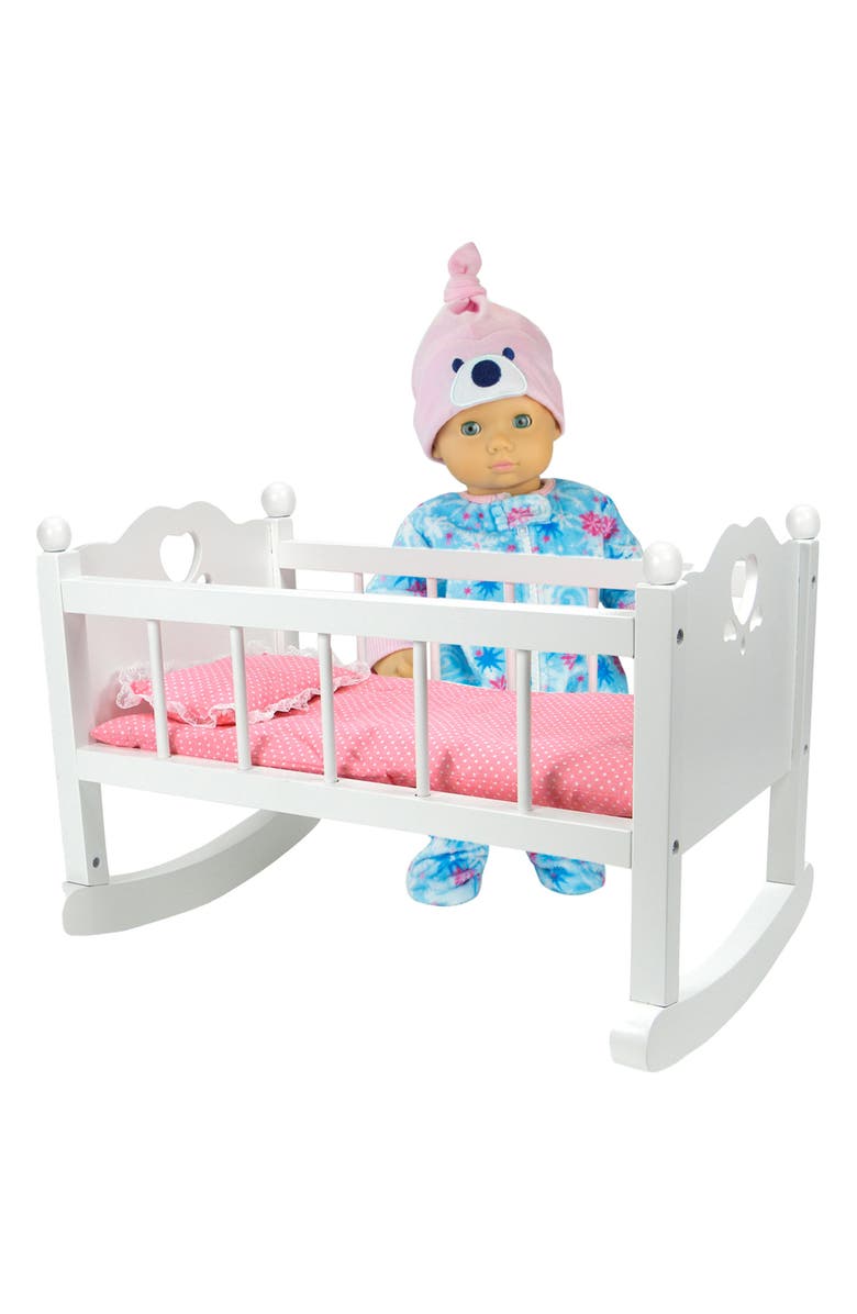 Teamson Kids Sophia's High End Baby Doll Cradle, Alternate, color, White