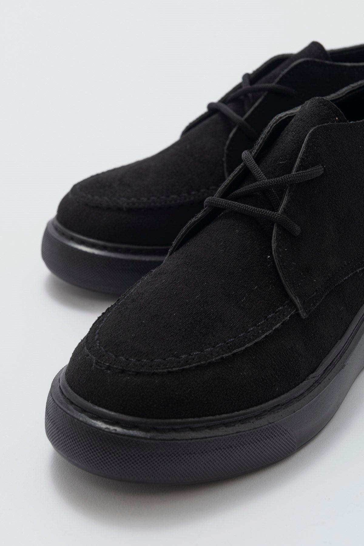 Prologue Shoes Valve Ankle Boot, Alternate, color, Black Suede Faux Leather